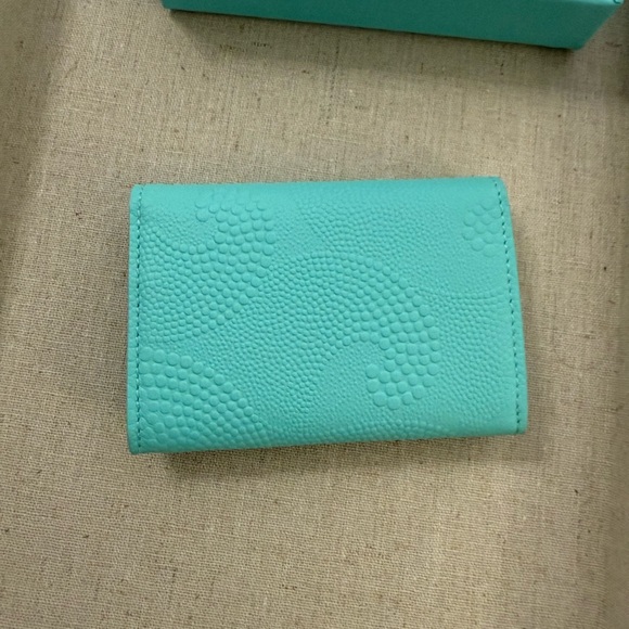 Tiffany & Co Wave Leather Card Case mini Wallet new - Picture 6 of 7